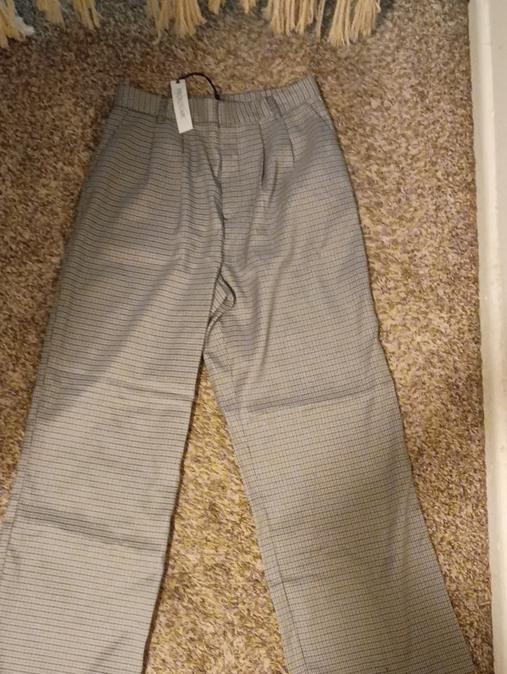 Women's Prologue Gray Checked Dress Pants - Classic Tailored Fit Sz 6
